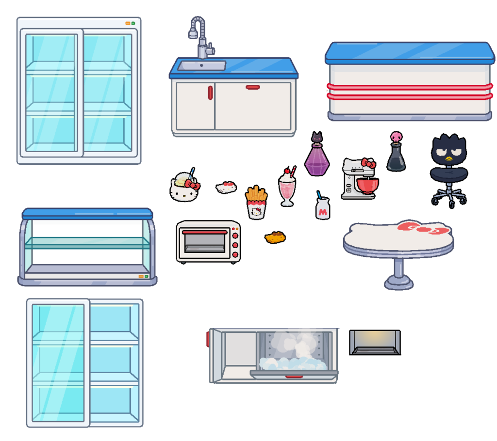 Предметы кухни из набора Hello Kitty Тока Бока