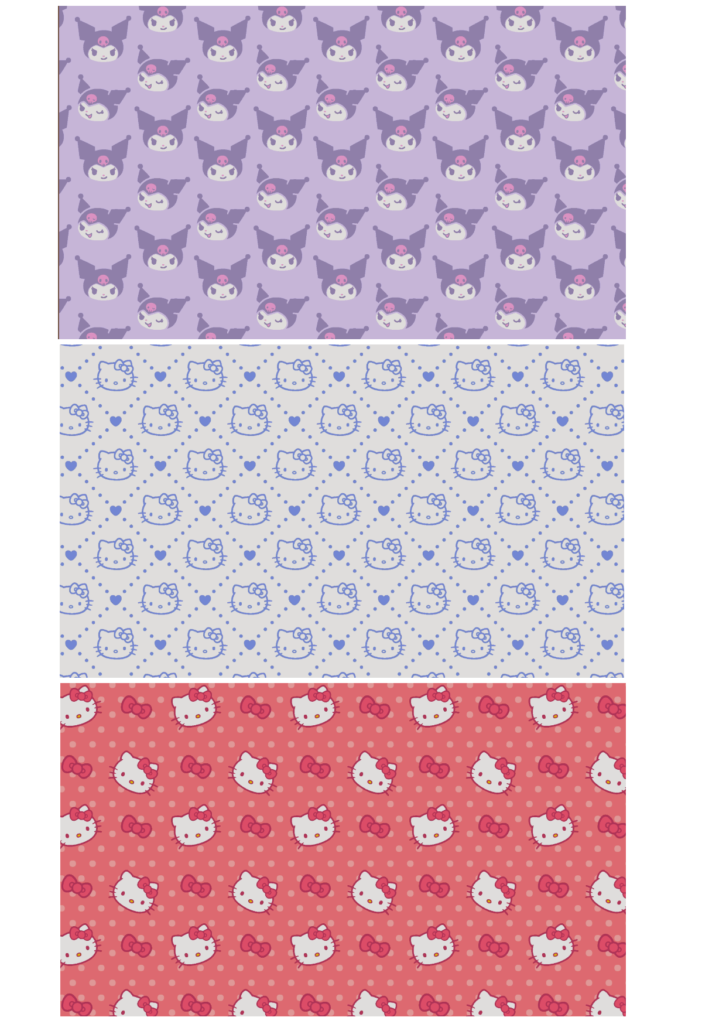 Схемы набора Hello Kitty для бумажного мира Тока Бока