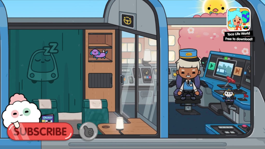 Поезд в Тока Бока - кабина машиниста и его помощник крампет