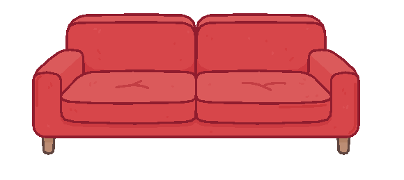 Красный диван в Тока Бока