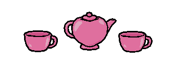 Розовый набор для чаепития в Toca Life World