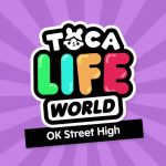Логотип школы OK Street High в Toca Life World