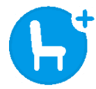 Синяя иконка со стулом в Тока Бока