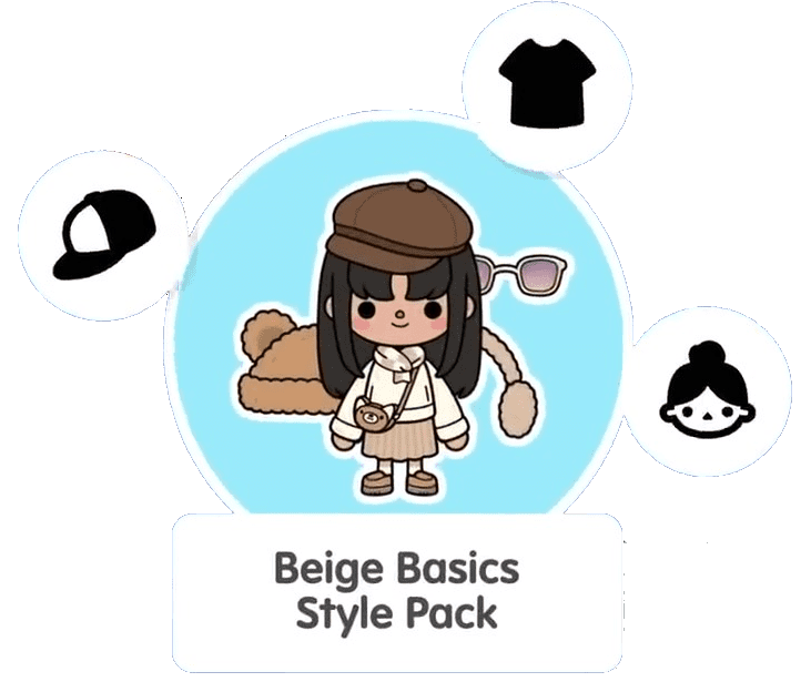 Логотип Beige Basics Style Pack - Toca Life World